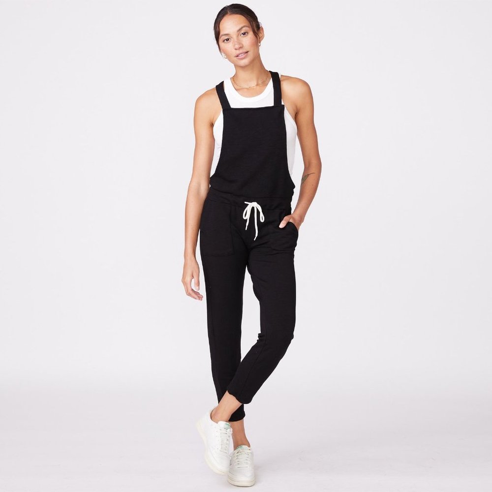 XS Black Monrow overall with patch pocket